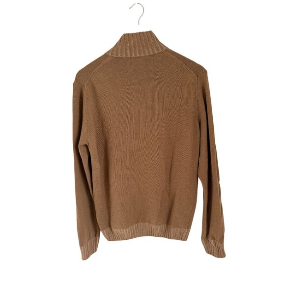 Eredi Pisano Mens Button-Up Cardigan Sweater Brown Wool Blend Ribbed Collar & He - Picture 5 of 8